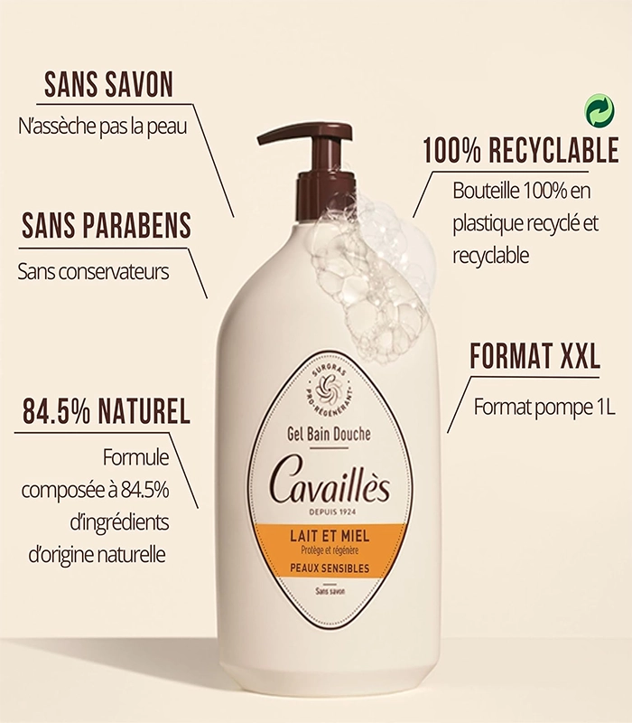 Bain de douche Lait Miel Cavailles
